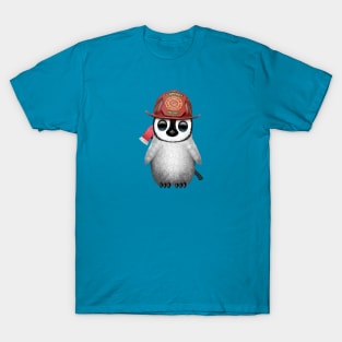 Cute Baby Penguin Firefighter T-Shirt
